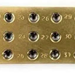 erasio Brass Wire Drawplate Carbide Insert 30 Holes Round0.12mm-2.90mm(11-40SWG)Die Set Punch Plier-picture-13