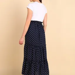 House Of Zelena Printed Tiered Maxi Skirt image 4