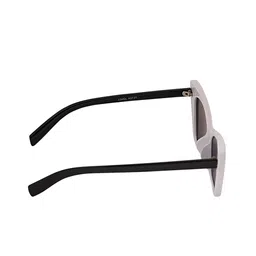 Peter Jones Eyewear Black Lens & White Cateye Sunglasses with UV Protected Lens image 3