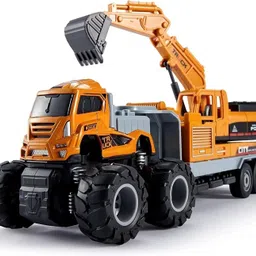dezicon ecom Unbreakable Excavator Bulldozer 2 in 1 JCB Plastic Toy Vehicle Construction toys-picture-22