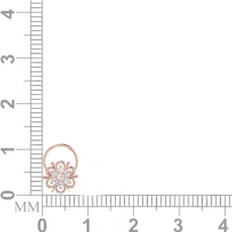 avsar Anushka 14kt Cubic Zirconia Rose Gold Nose Wire image 4