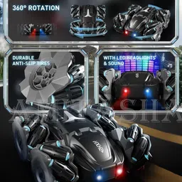 papaspace 4x4 Double-Sided RC Car for Kids & Adults LED Lights 360° Rotation Rechargeable image 4