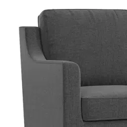 urban ladder create Abbey 3 Seater Fabric Sofa in Steel Colour image 4