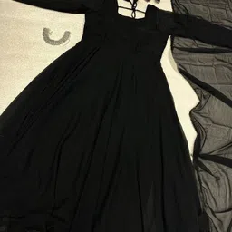 finivoir Solid Georgette Stitched Anarkali Gown image 4