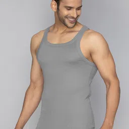 XYXX Men Solid Pack of 2 Pace Combed Cotton For Mens Square Neck Gym Vest image 2