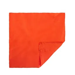 The Tie Hub Men Orange Solid Pocket Squares image 3