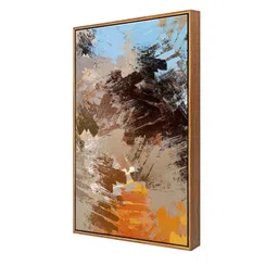 999Store Orange & Blue Abstract Wall Art image 3