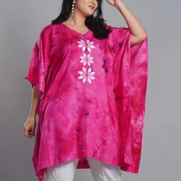 LetsDressUp Ethnic Motifs Printed V-Neck Flared Sleeves Kaftan Kurti image 3