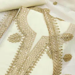 peachmode Women Embroidered Unstitched Dress Material image 3