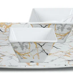 Pack of 4 Melamin Bataniya Triple Coated 4-Piece Dinner Set, a testament to sophistication Dinner Set-picture-13