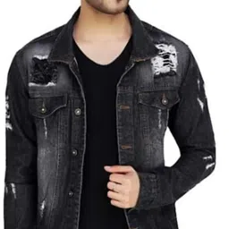 arbia funki Men Solid Denim Jacket-picture-23