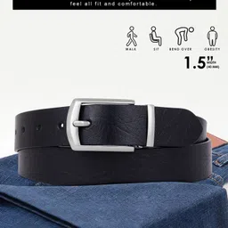 killer Men Casual, Evening, Formal, Party Black Artificial Leather Belt image 3