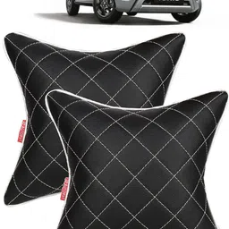 autofit Black, Silver Leather Car Pillow Cushion for Maruti Suzuki-picture-16