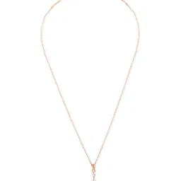 Zaveri Pearls Rose Gold-Plated CZ Stone- Stunted Pendants with Chains image 5