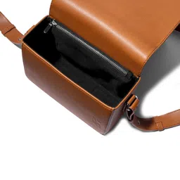 DailyObjects Leather Structured Sling Bag with Zip Wallet image 2