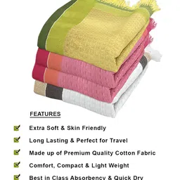 Athom Trendz Pack of 4 Cotton Lightweight Quick-Dry & High Absorbant Bath Towel image 3