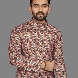 cellux Men Printed Cotton Blend Straight Kurta-picture-19