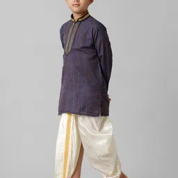 Ramraj Straight Boys Kurta With Ready Made Panchakacham image 3