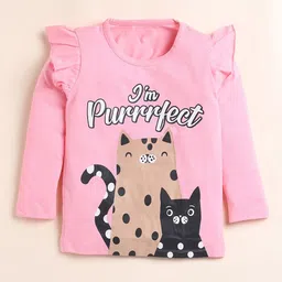 Lazy Shark Girls Graphic Printed Pure Cotton T-shirt with Trousers image 3