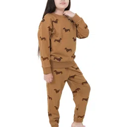 DDOUDDOU Girls Printed Long Sleeves Sweatshirt With Jogger image 3