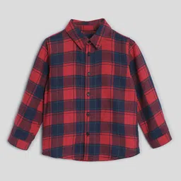 Somersault Boys Checked Pure Cotton Shirt with Trousers image 2