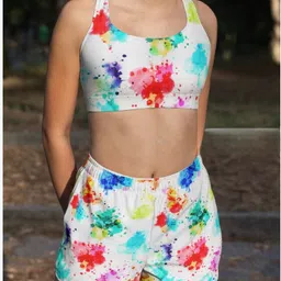 nd SWIMTS-PRINT Self Design Women Swim-dress Multicolor Swimsuit image 4