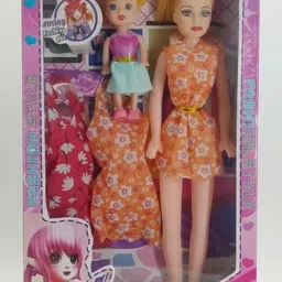 vijlet Beautiful doll with mini doll and with two dresses-picture-31