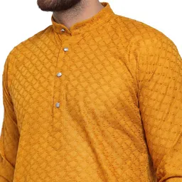 jompers Men Pure Cotton Kurta Churidar Set image 4