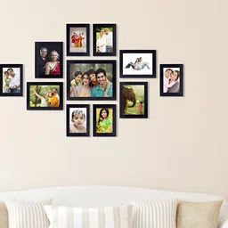 Stuthi Arts Black 8 to 12 Pieces Wood Wall Photo Frames image 2
