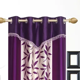 flipkart smartbuy 152 cm (5 ft) Polyester Semi Transparent Window Curtain (Pack Of 2) image 2