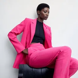 MANGO Women Straight Fit Trousers image 4