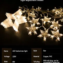 SPARK WORLD Yellow Star Shape String Lights image 5
