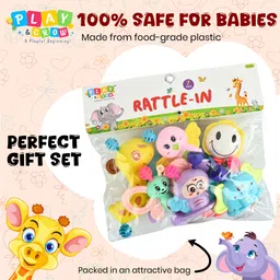 playgrow Baby Rattle Toy Set 7 for Newborns Colorful & Safe Toys for Boys and Girls Rattle image 5