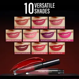 FACES CANADA Comfy Silk Lightweight & Transfer-Proof Satin Matte HD Lip Color -Spontaneous Plum 6 - 3ml image 3