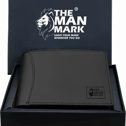 the man mark Men Casual, Formal Black Genuine Leather RFID Wallet-picture-33