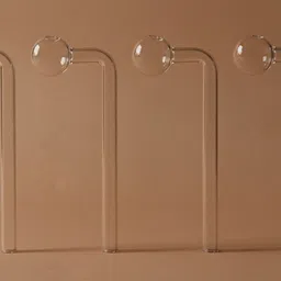 wishingbell natural 6 inch Bend Glass Oil Burner Pipe Transparent (Pack of 4) Borosilicate Glass Inside Fitting Hookah Mouth Tip-picture-11