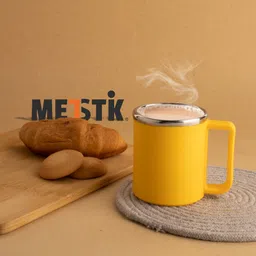 metstik Pack of 6 Stainless Steel, Plastic Tea Cups Set, Tea Cup, Tea Cups, Coffee Cup, Cup Set (200 ml) image 5