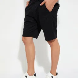 max Solid Men Black Casual Shorts image 5
