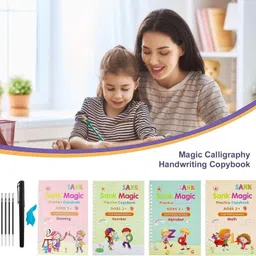 vicorp Magic Practice Copybook (4 BOOK + 10 REFILL + 1 PEN + 1 GRIP) Reusable MagicBoo image 3