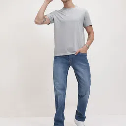 roadster Men Slim Mid Rise Blue Jeans image 4