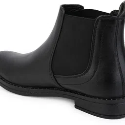 sneaklab Chalsea Solid_Black Outdoor,Trendy,Lightweight,Chalsea boots Boots For Men image 5