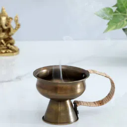 rhapsodically made Dhuni Gold Brass Diya-picture-38