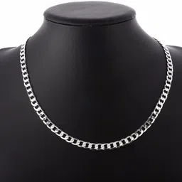 silvershope Fashion Hot Sale Solid 925 Original Silver Curub NeckChain For Mens Rhodium Plated Silver Chain-picture-25