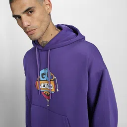 veirdo Men Full Sleeve Graphic Print Hooded Sweatshirt image 4