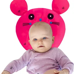 kotton candy Mustard Seeds Baby Pillow Pack of 1 Animals Rai Pillow Velvet, Baby Head Shaping Takiya Soft Pillow Infant-picture-24