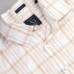 AD By Arvind Men Slim Fit Windowpane Checks Opaque Checked Casual Shirt image 2