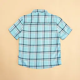 Pantaloons Junior Boys Tartan Checked Twill Cotton Casual Shirt image 3