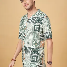 7 Alt by Pantaloons Geometric Printed Casual Shirt image 3