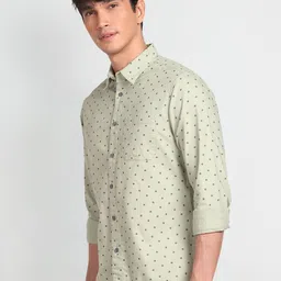 Flying Machine Micro Ditsy Printed Cotton Casual Shirt image 3