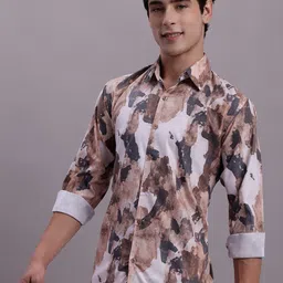 JAINISH Classic Abstract Printed Cotton Casual Shirt image 4